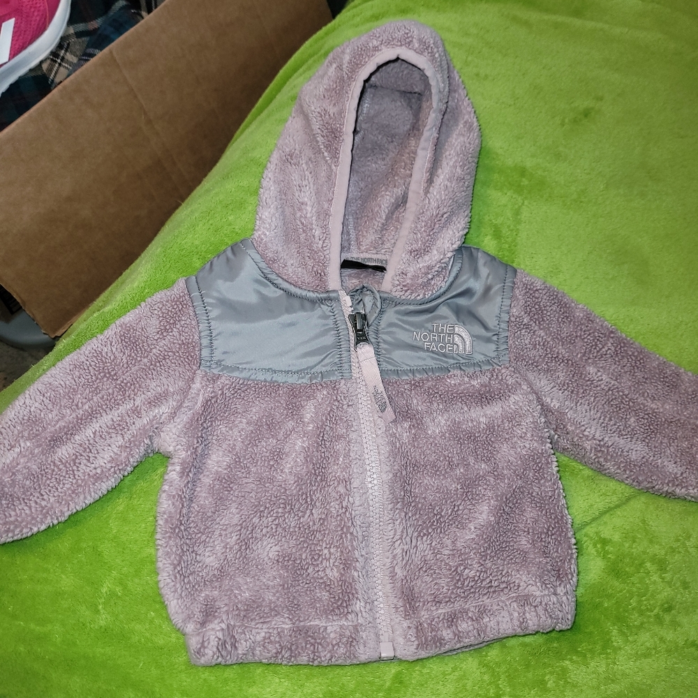 Blush pink the north face baby jacket